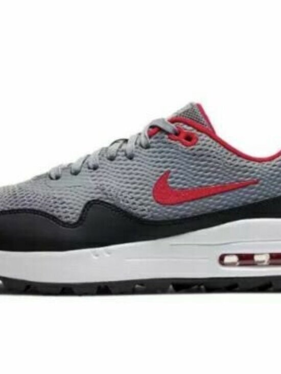 Nike Air Max 1 G Men\'s Golf Shoes/Cleats CI7576 002 Particle Grey Red SIZE 11.5 main image 13
